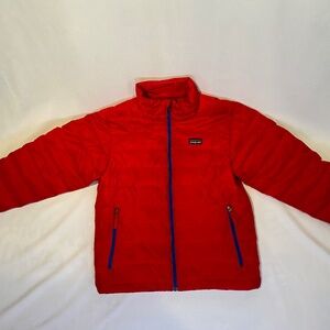 Patagonia Boys Size 8 Red Feather Down Puffer Jacket